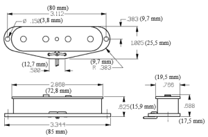 Single-coil tüüpi helipea mõõtmed